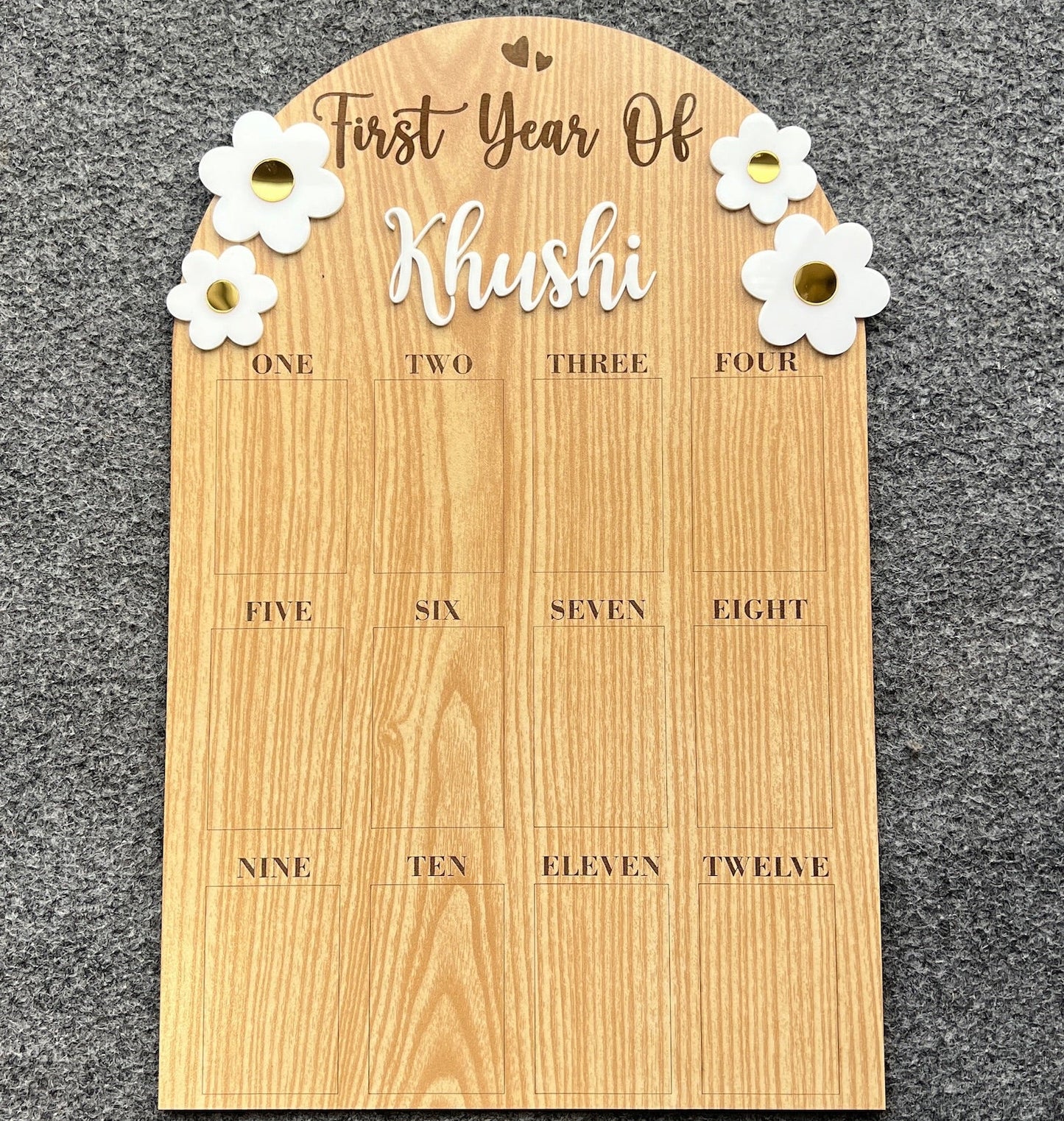 Baby’s Monthly Moments Photo Board