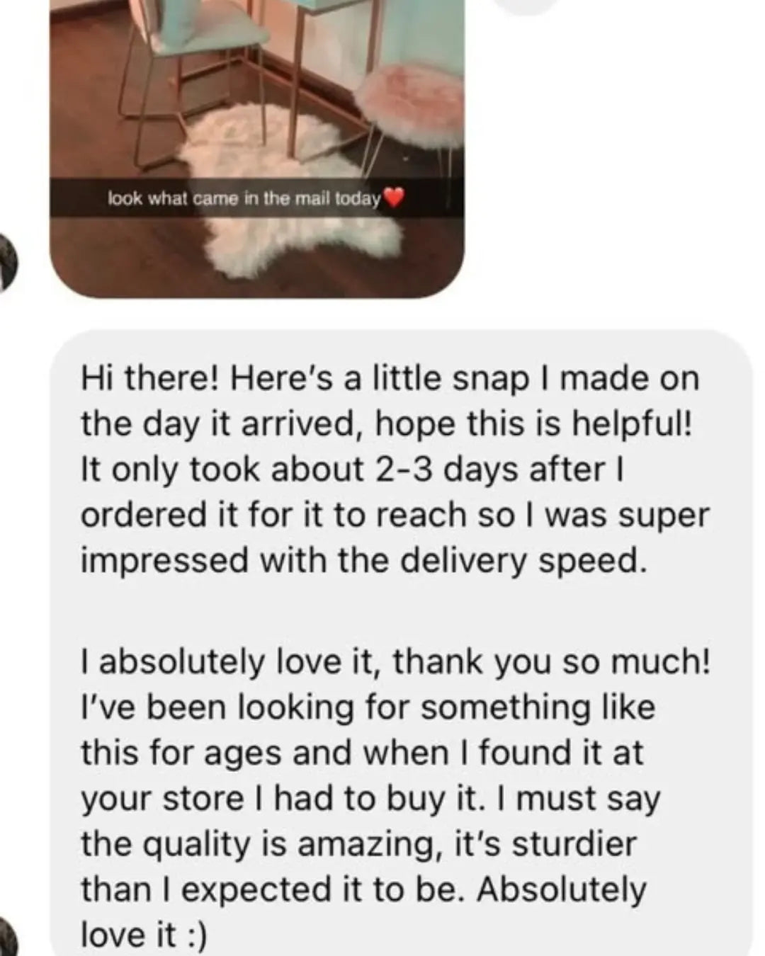 Customer review from The Holo Store