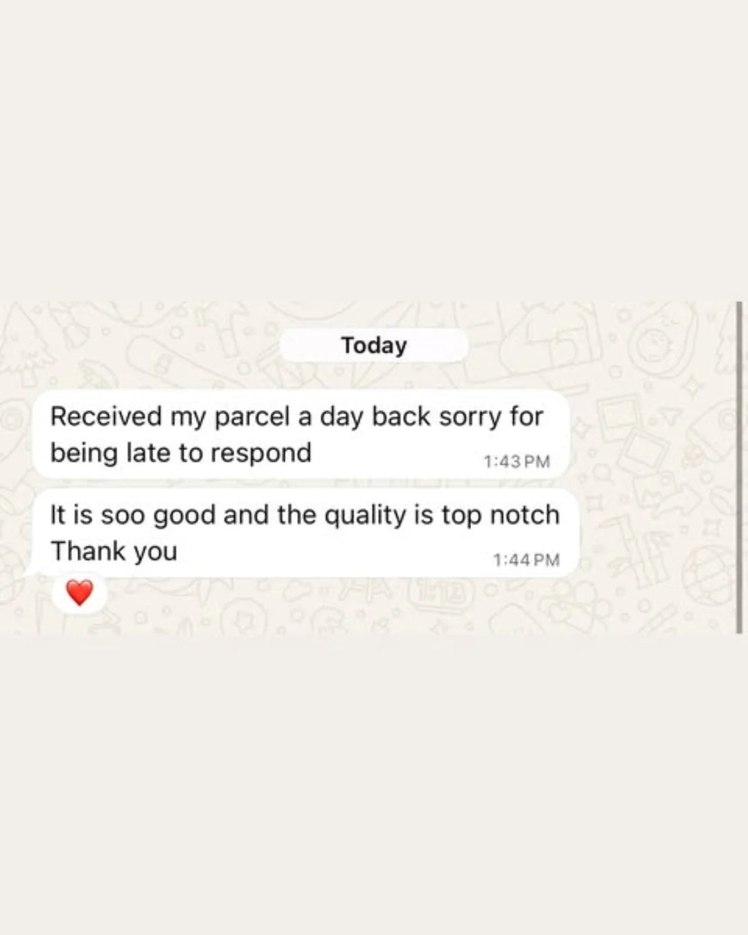 Customer review from The Holo Store