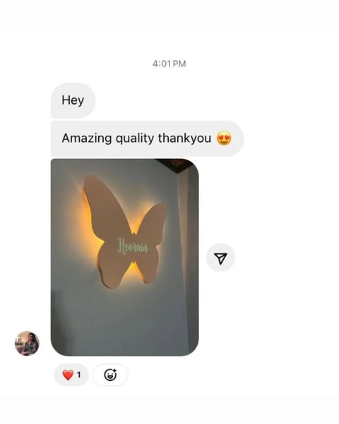 Customer review from The Holo Store